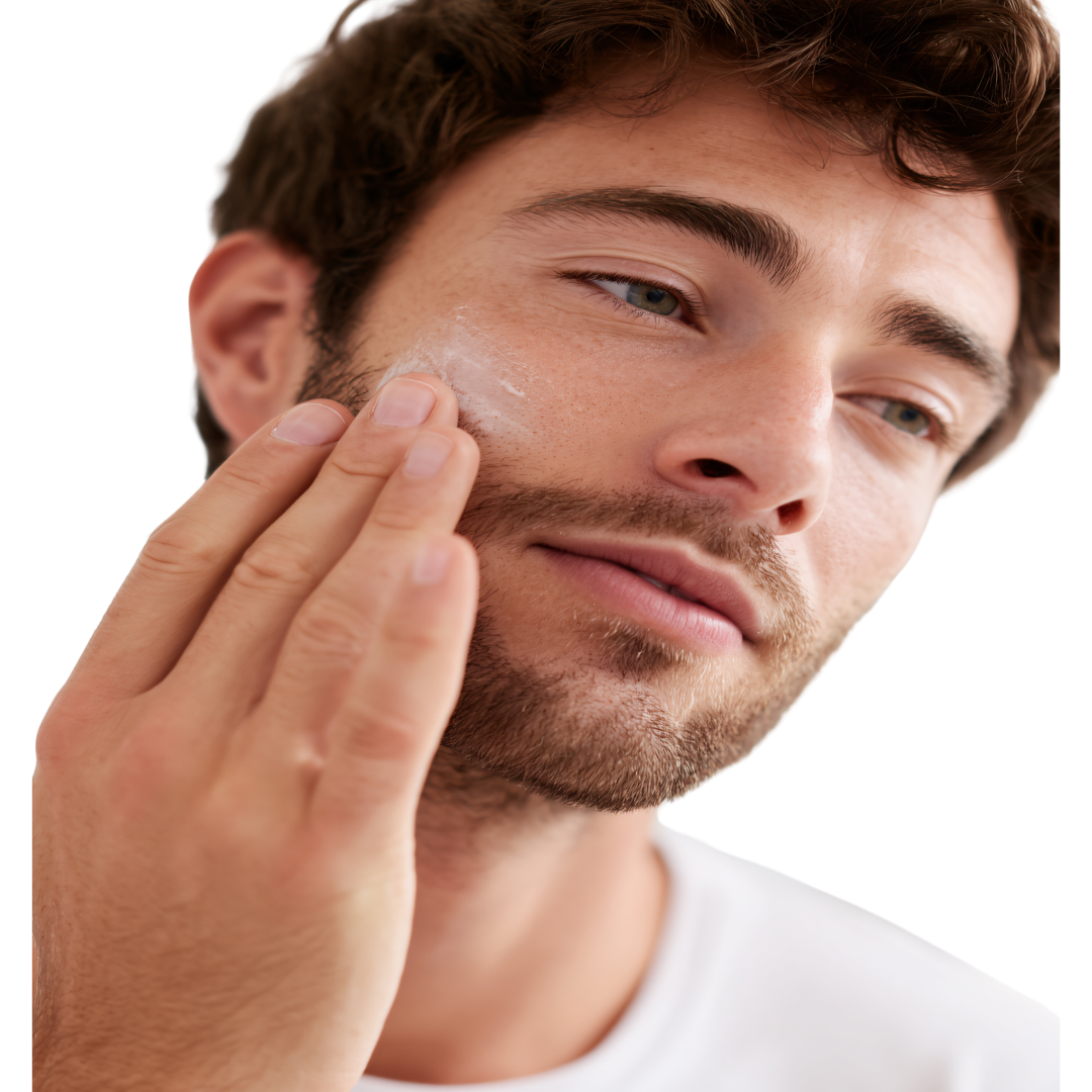 Organic Three Step Facial Renewal System - Wash, Moisturizer & Scrub - For MEN