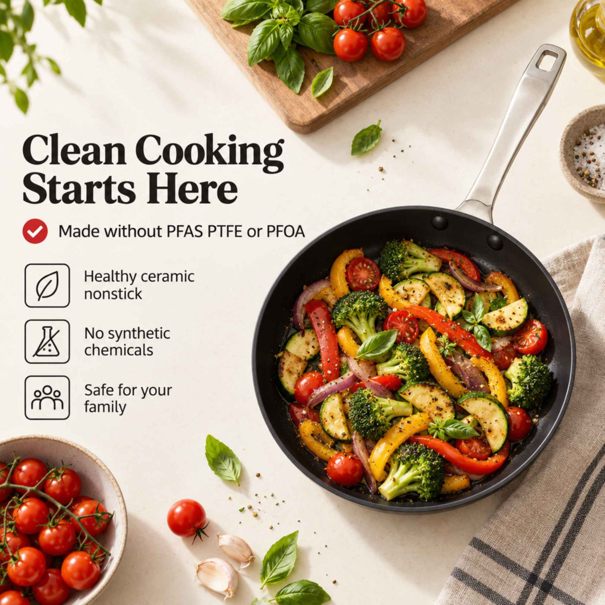 Maestro Ceramic Nonstick Frying Pan