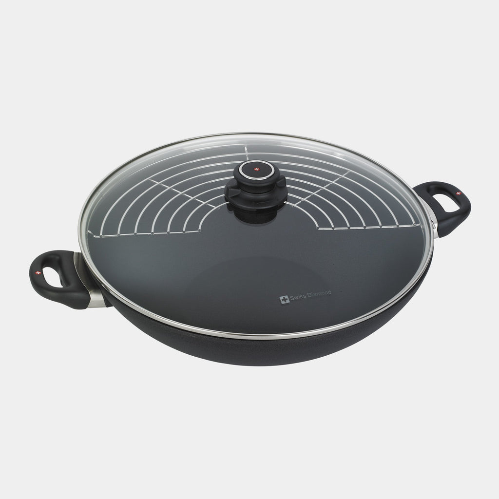 XD Nonstick Wok with Glass Lid | Made in Switzerland