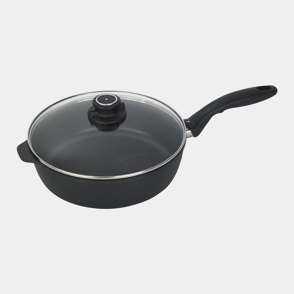 XD Nonstick Saute Pan with Glass Lid - Induction | Made in Switzerland