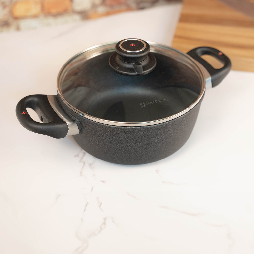 XD Nonstick 2.3 qt Casserole with Glass Lid - Induction | Made in Switzerland