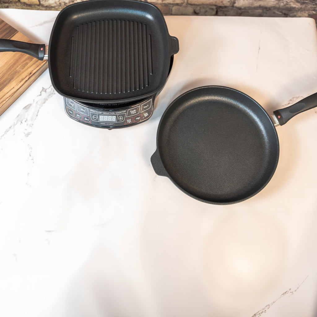 XD Nonstick 2-Piece Set - Fry Pan & Grill Pan - Induction | Made in Switzerland