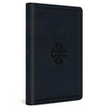 ESV Large Print Value Thinline Bible (Trutone, Navy, Mosaic Cross Design)
