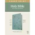 NLT Large Print Thinline Reference Bible, Filament Enabled Edition (Red Letter, Leatherlike, Floral/Teal)