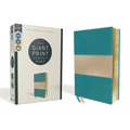 Niv, Giant Print Compact Bible, Leathersoft, Teal, Red Letter Edition, Comfort Print