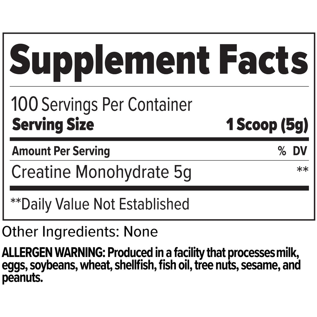 Zone Micronized Creatine (Unflavored - 100 Servings)