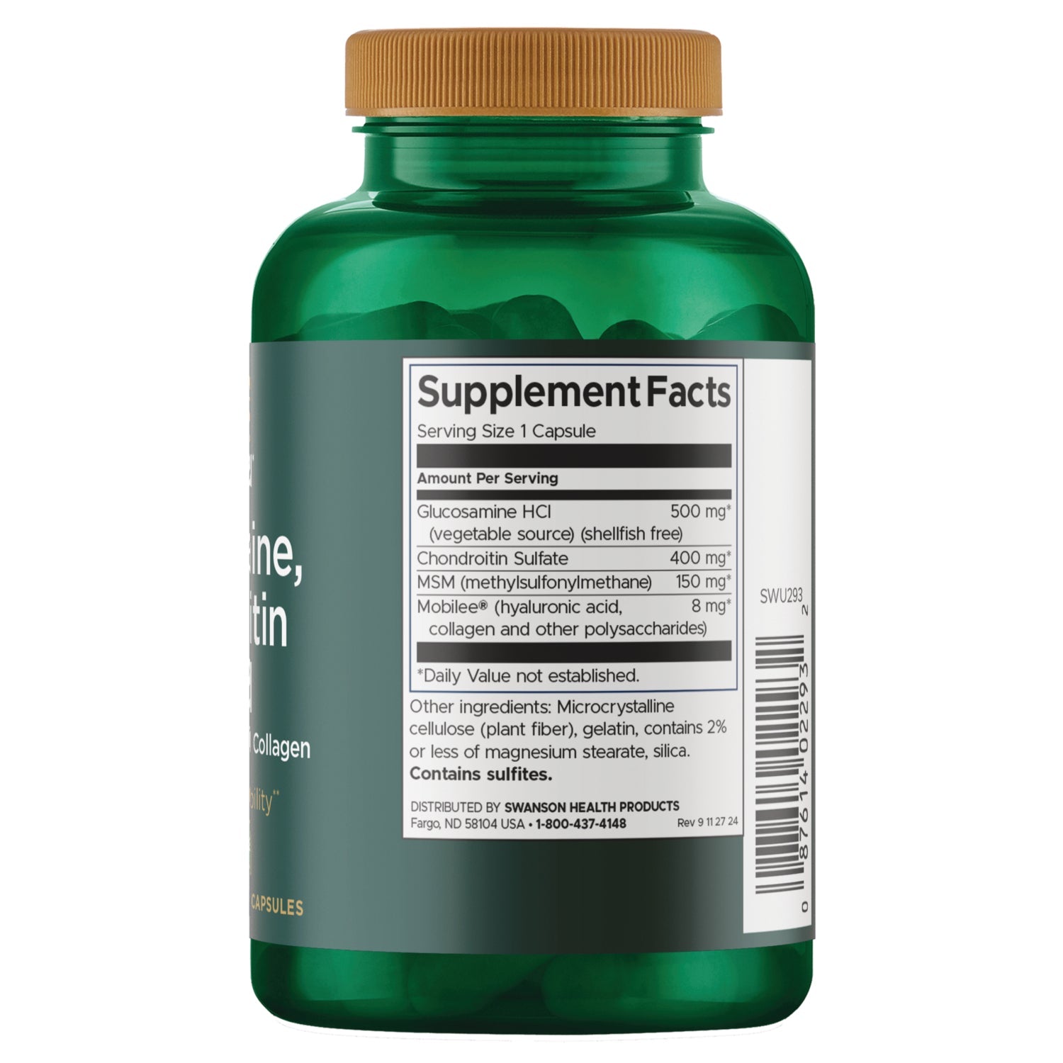 Glucosamine, Chondroitin & MSM with Hyaluronic Acid and Collagen