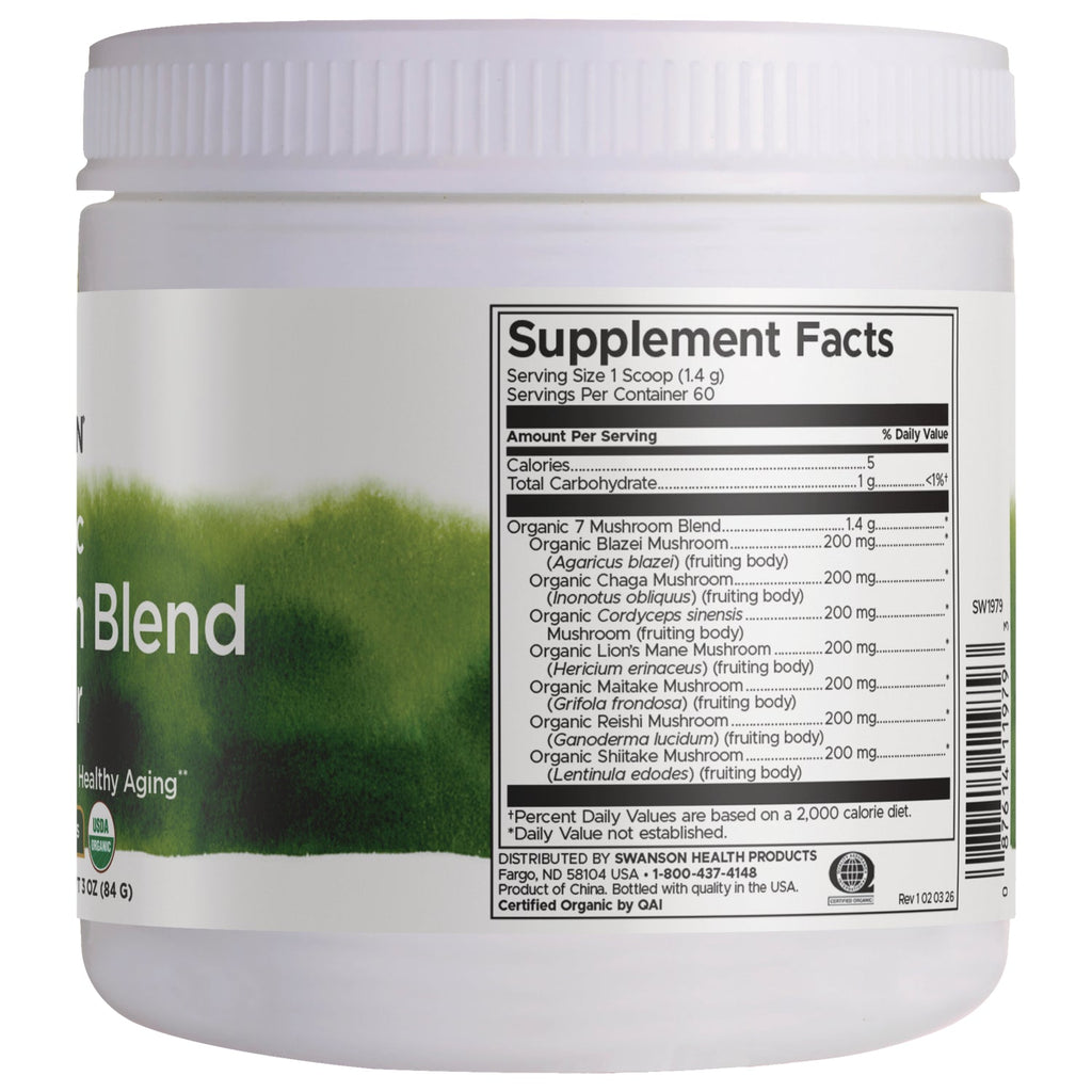 Organic 7 Mushroom Blend Powder