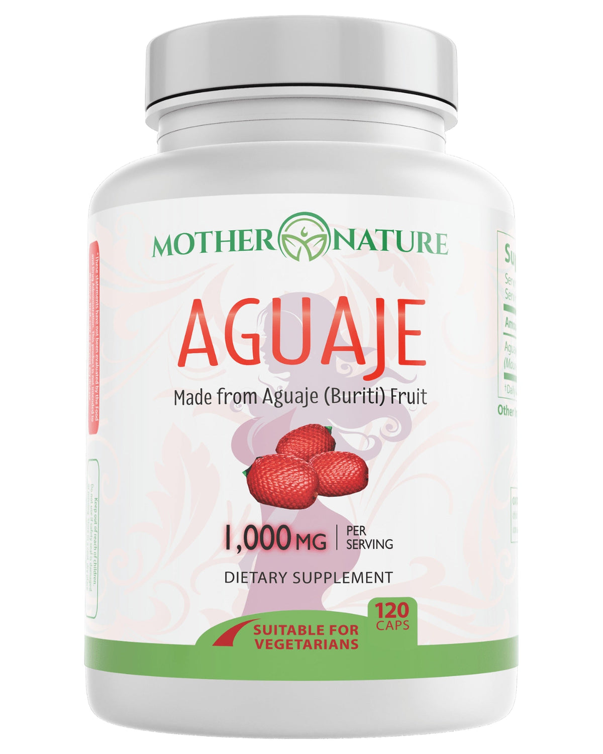 Aguaje Capsules | Peruvian Aguaje Fruit (Mauritia flexuosa) | 120 Count