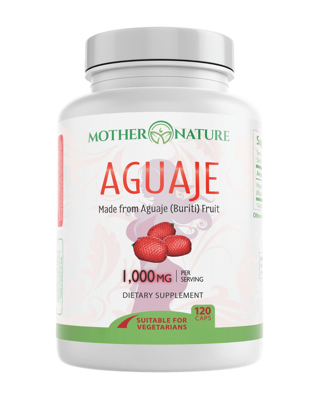 Aguaje Capsules | Peruvian Aguaje Fruit (Mauritia flexuosa) | 120 Count