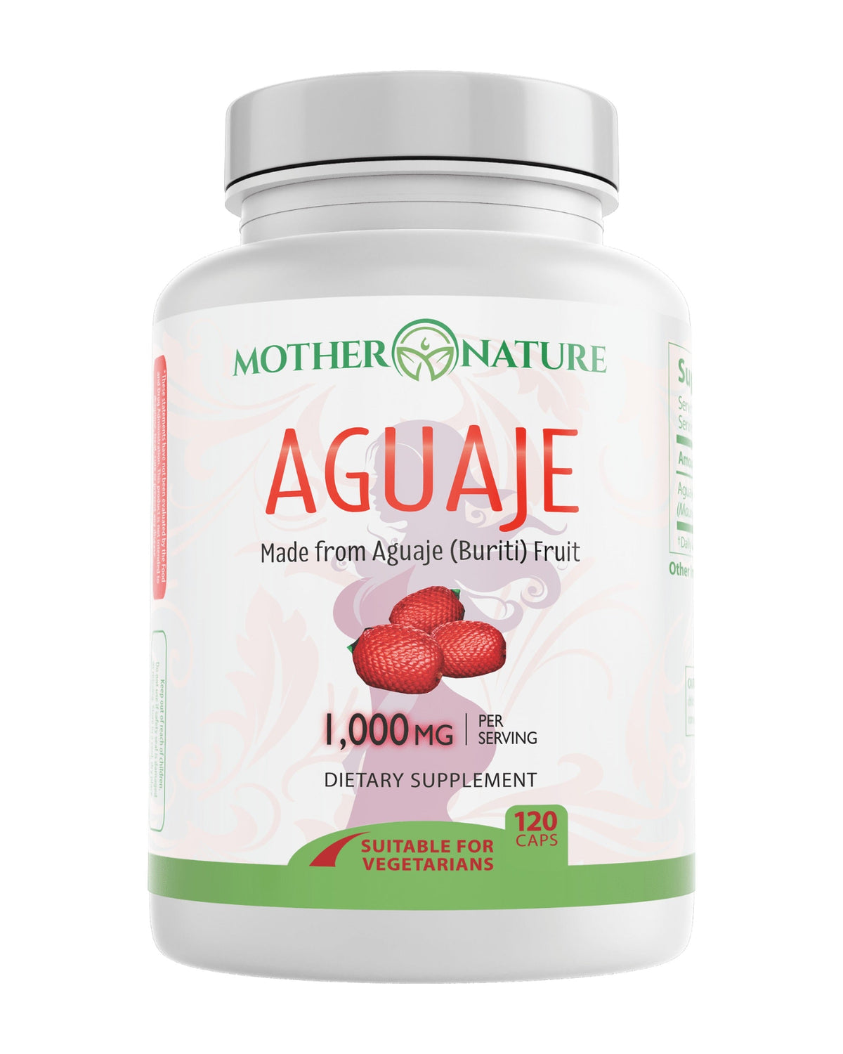 Aguaje Capsules | Peruvian Aguaje Fruit (Mauritia flexuosa) | 120 Count