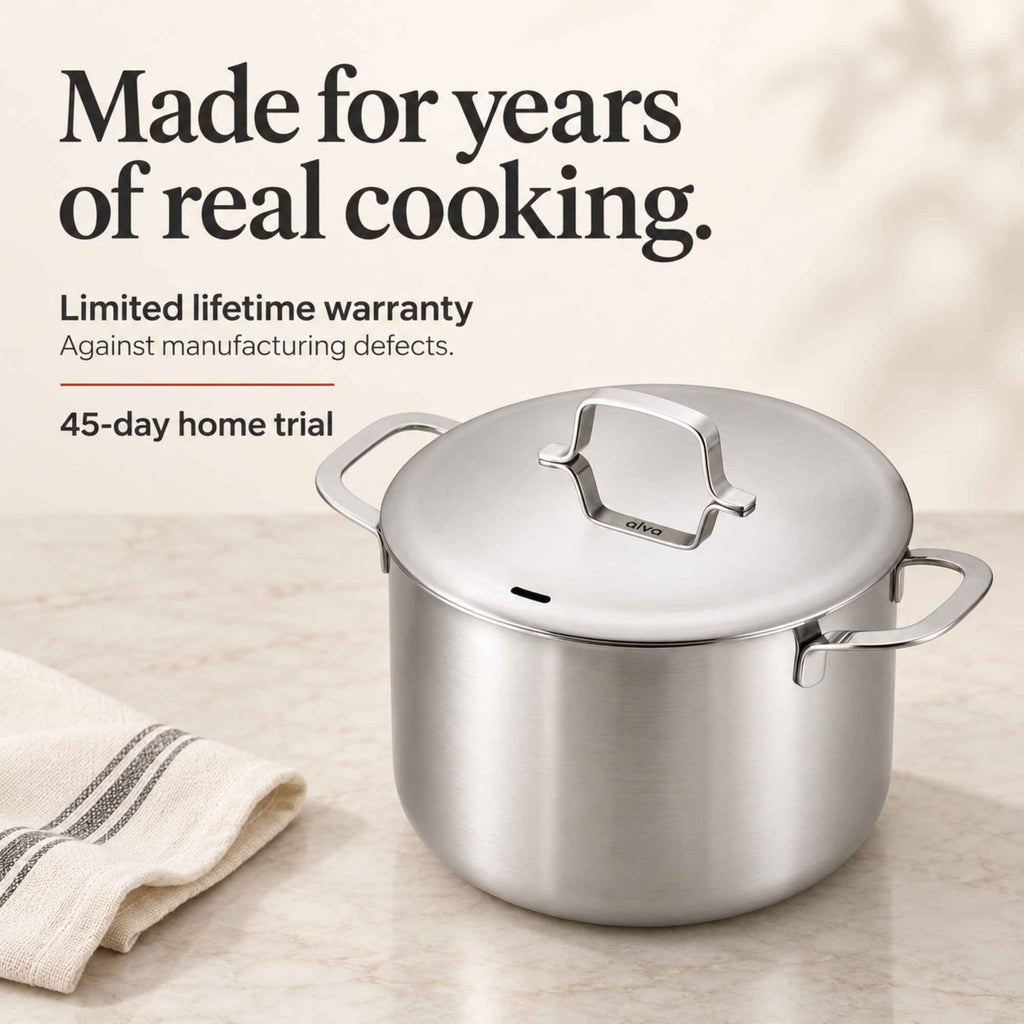 Maestro 5-Ply Stainless Stock Pot with Lid, 7-Qt