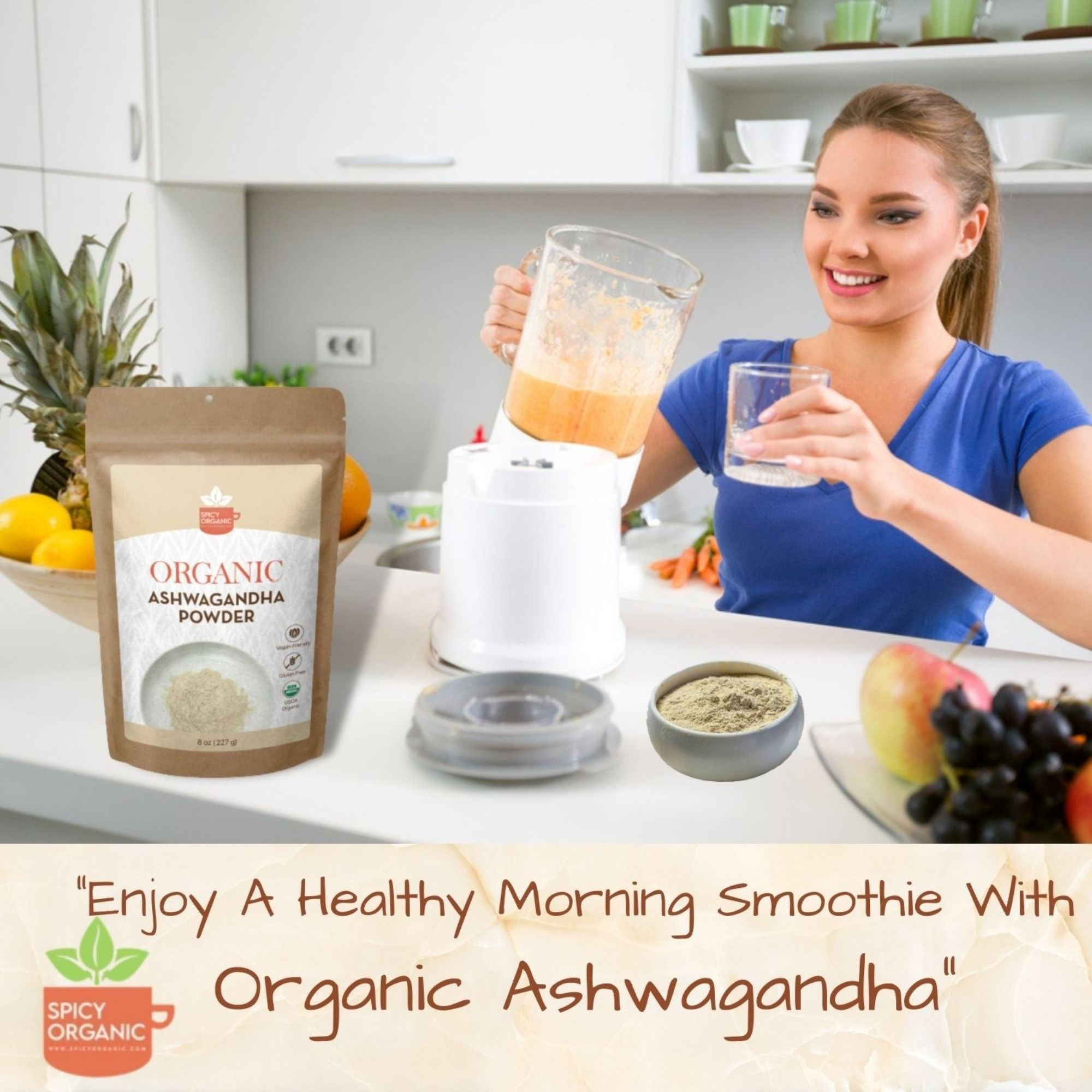 Organic Ashwagandha Root Powder – Withania somnifera from India | USDA Certified Organic
