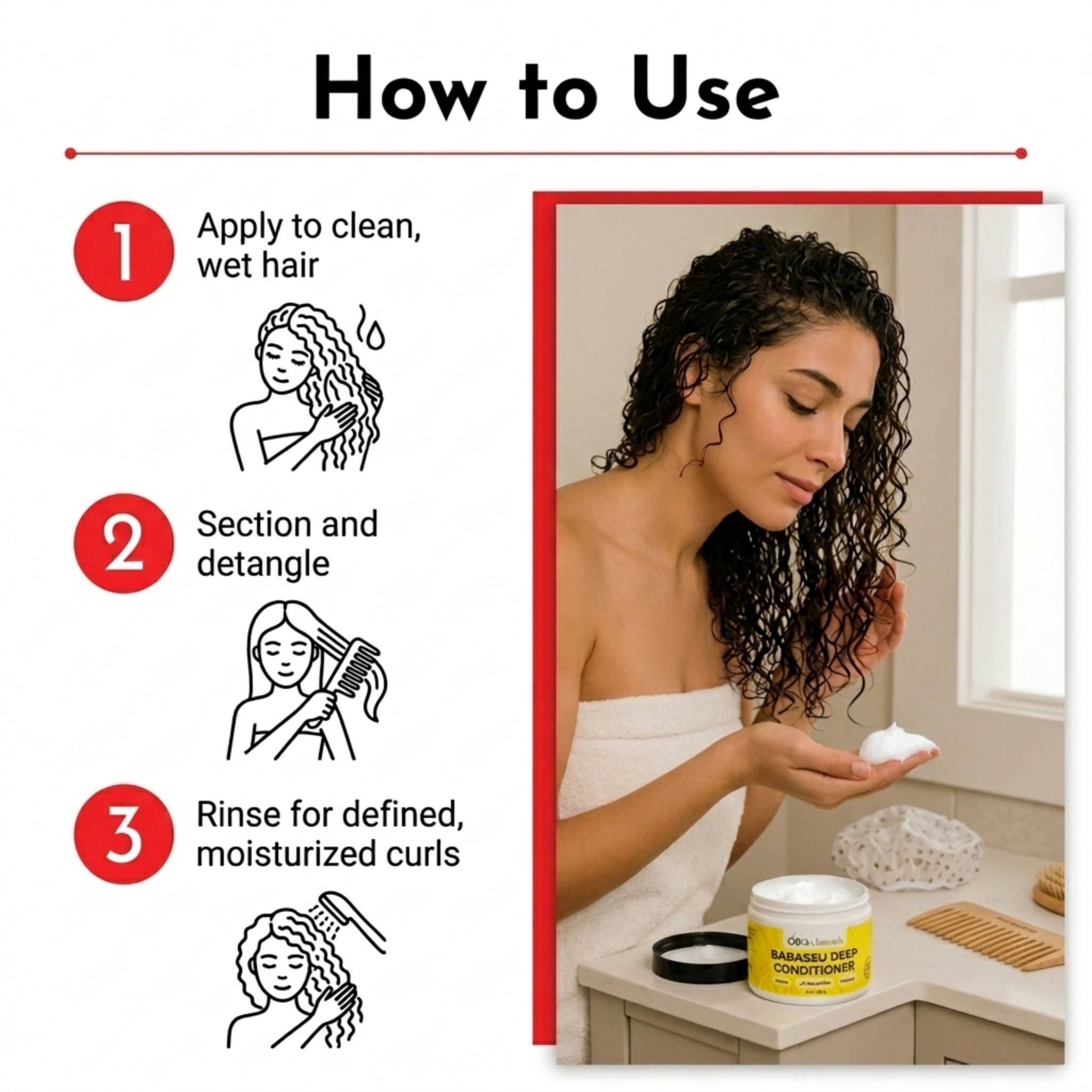 Babassu Deep Conditioner — Protein-Free for Dry, Curly Hair