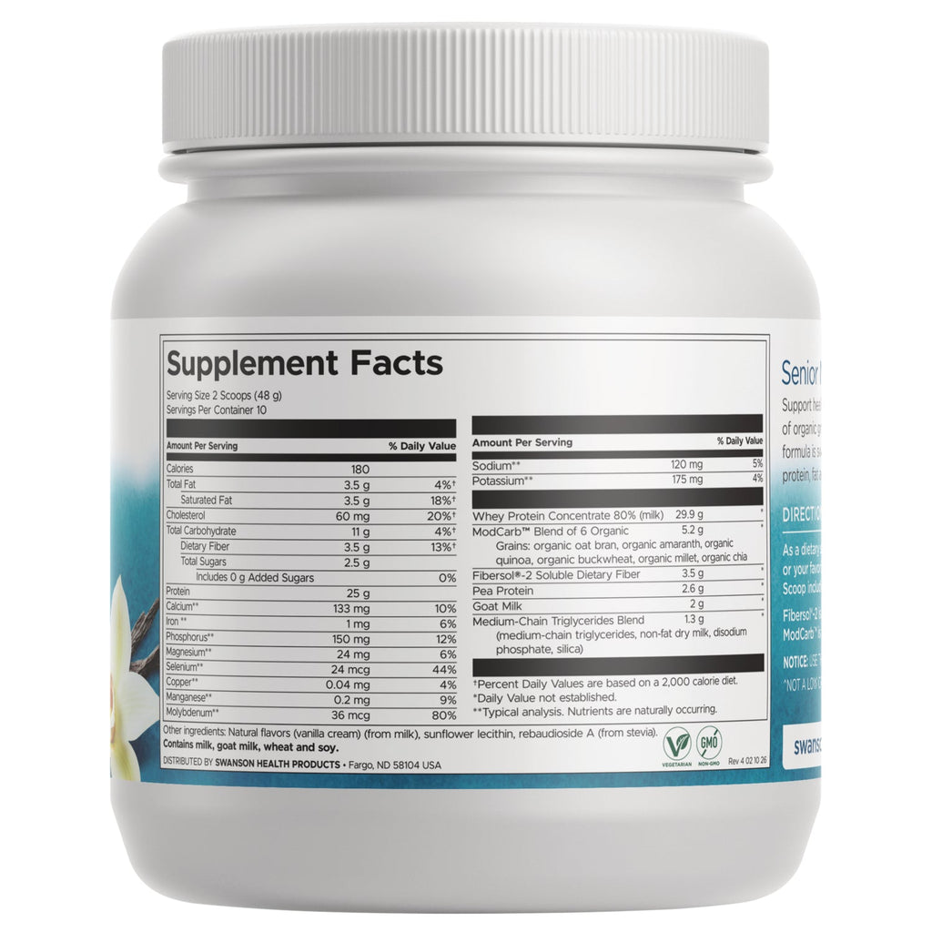Senior Muscle Retention Whey Protein Powder - Vanilla