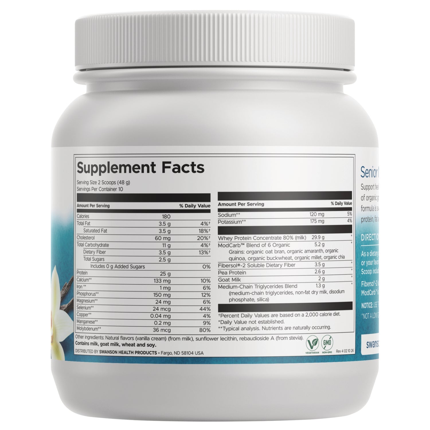Senior Muscle Retention Whey Protein Powder - Vanilla
