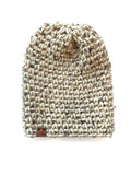 Crochet Simple Slouch Hat | Oatmeal Slouchy Beanie