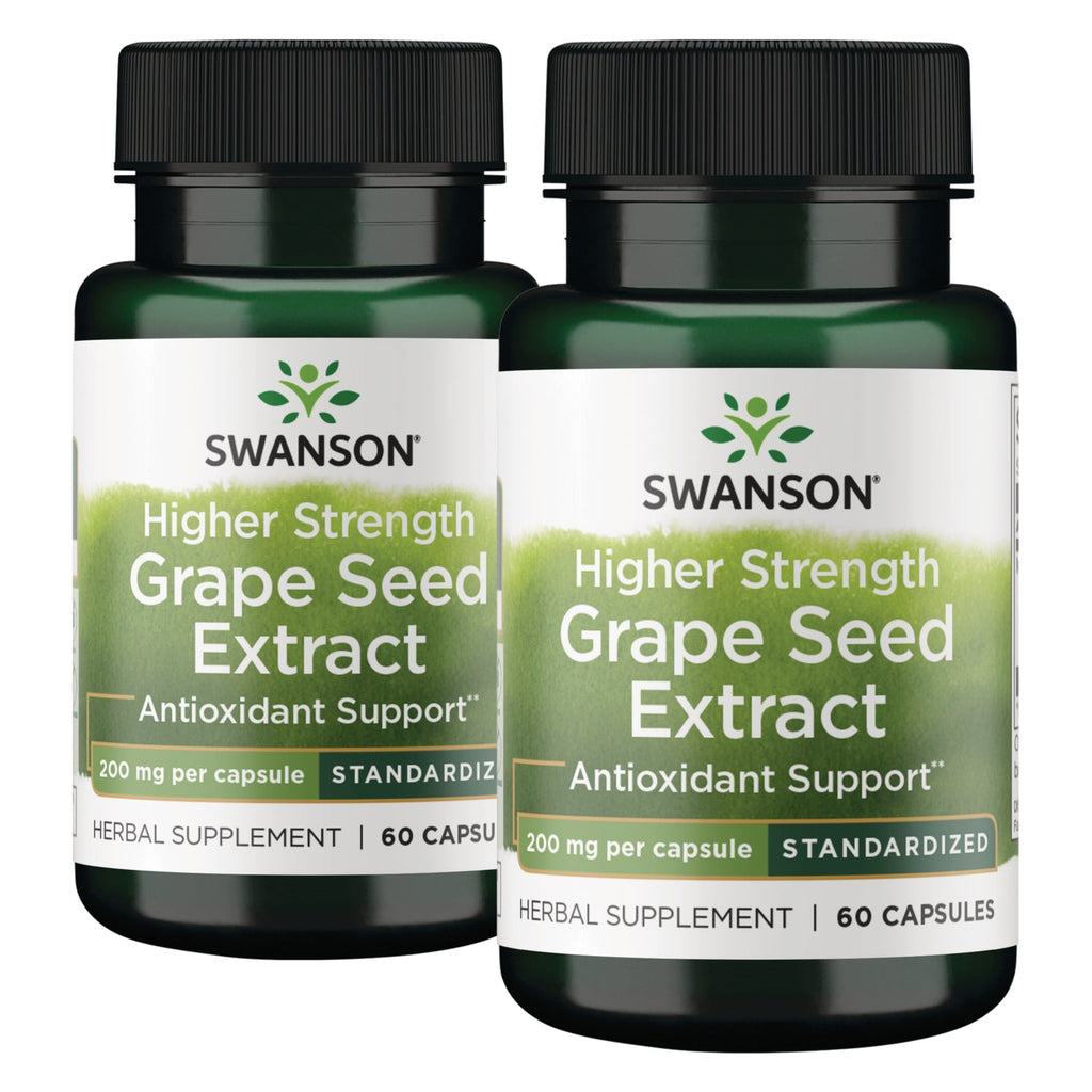 Higher Strength Grape Seed Extract - Standardized - 2 Pack