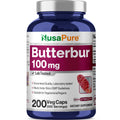 NusaPure Butterbur Extract 100mg per caps 200 Veggie Capsules (Non-GMO, Vegetarian, Vegan)