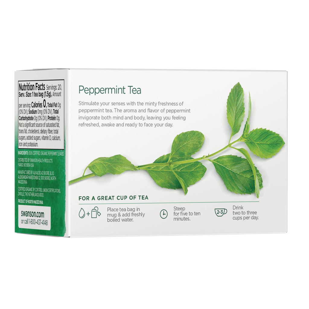 100% Organic Peppermint Tea - Caffeine Free