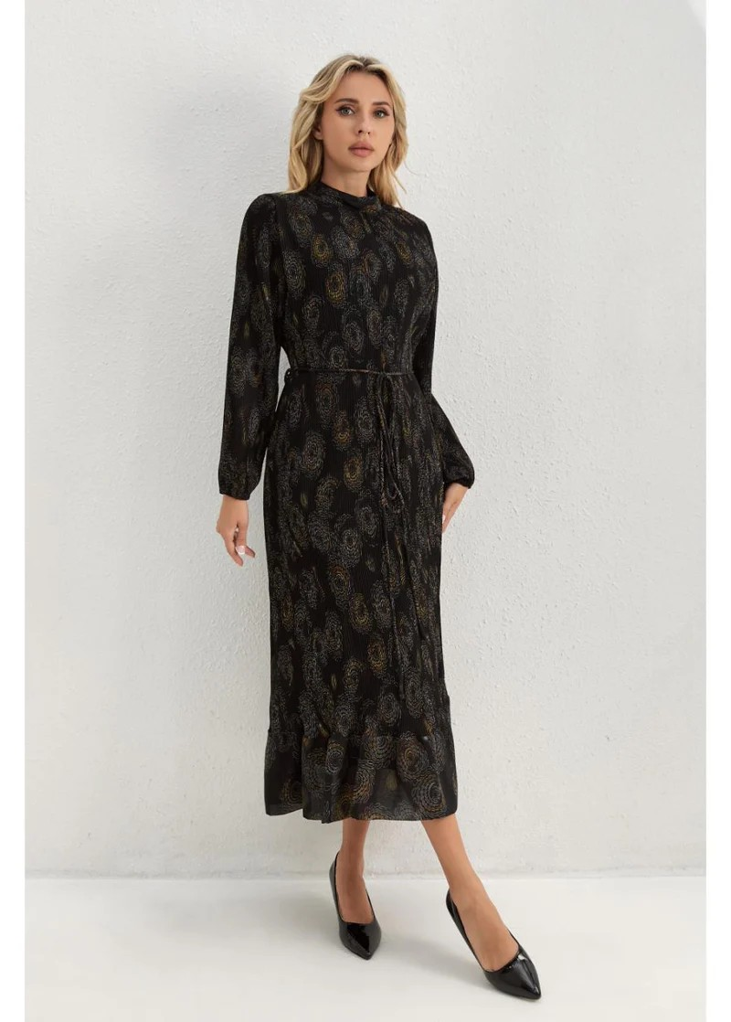 Midnight Bloom Midi Dress
