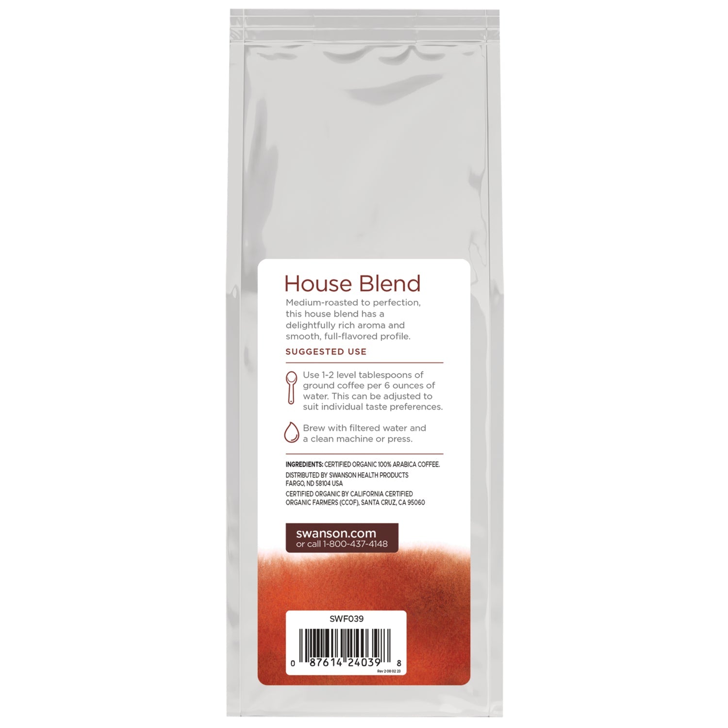 Organic House Blend Ground Coffee - Medium Roast
