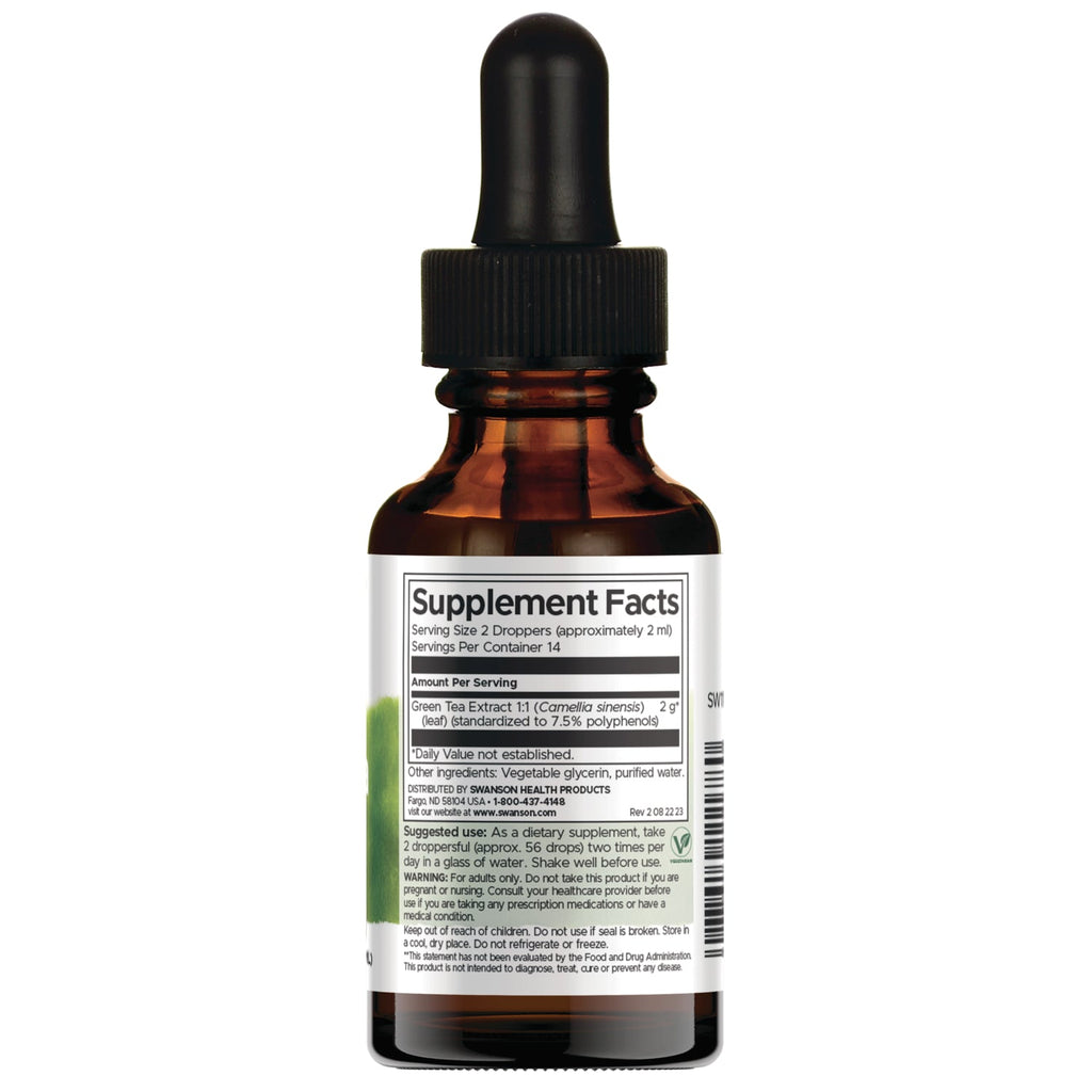 Green Tea Liquid Extract - Alcohol & Sugar Free