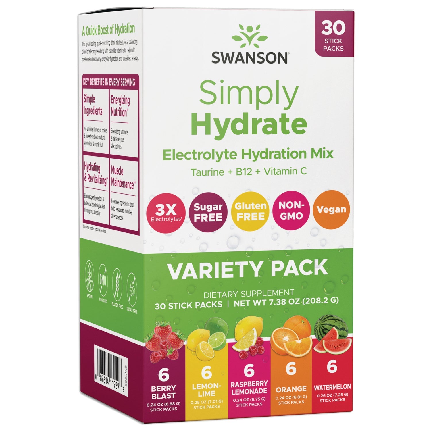 Simply Hydrate Electrolyte Hydration Mix - Variety Pack