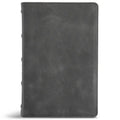 CSB Large Print Personal Size Reference Bible, Easy-To-Read Optimal Type, Holman Handcrafted Collection, Marbled Slate Premium Calfskin