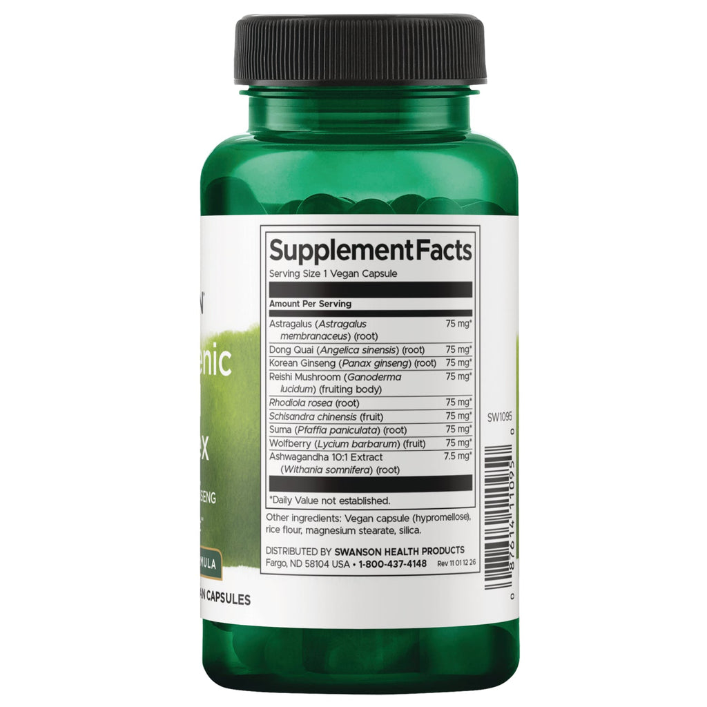 Adaptogenic Herbal Complex with Rhodiola, Ashwagandha & Ginseng