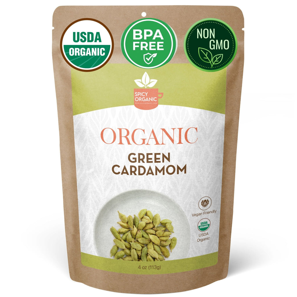 Organic Green Cardamom Pods – Jumbo, for Chai & Biryani