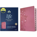 KJV Life Application Study Bible, Third Edition, Large Print (Leatherlike, Peony Pink, Indexed, Red Letter)