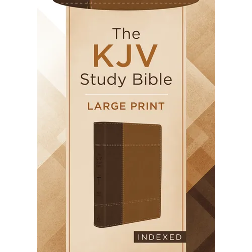 The KJV Study Bible, Large Print (Indexed) [Copper Cross]