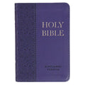 KJV Bible Mini Pocket Faux Leather, Purple)