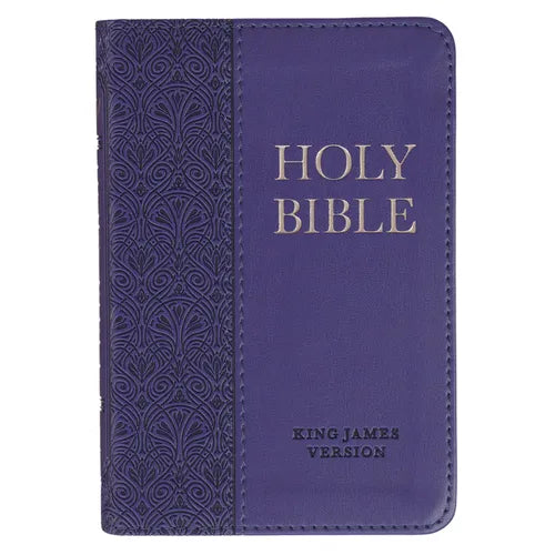 KJV Bible Mini Pocket Faux Leather, Purple) - Imitation Leather