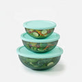 Borosilicate Glass Mixing Bowl Set - Diamond Blue