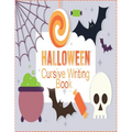 halloween cursive writing book: Cursive Writing Practice Book, Learn to Write in Cursive for kids 3 In 1 Letters, Words, Sentences