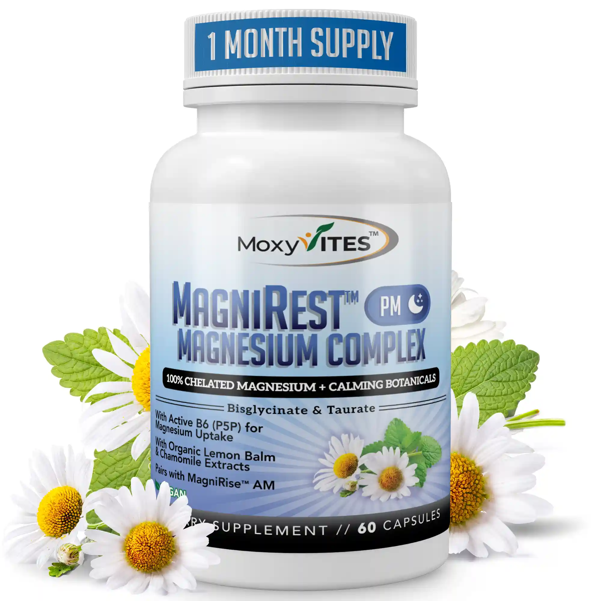 Magnesium PM Supplement for Sleep & Calm | MagniRest™