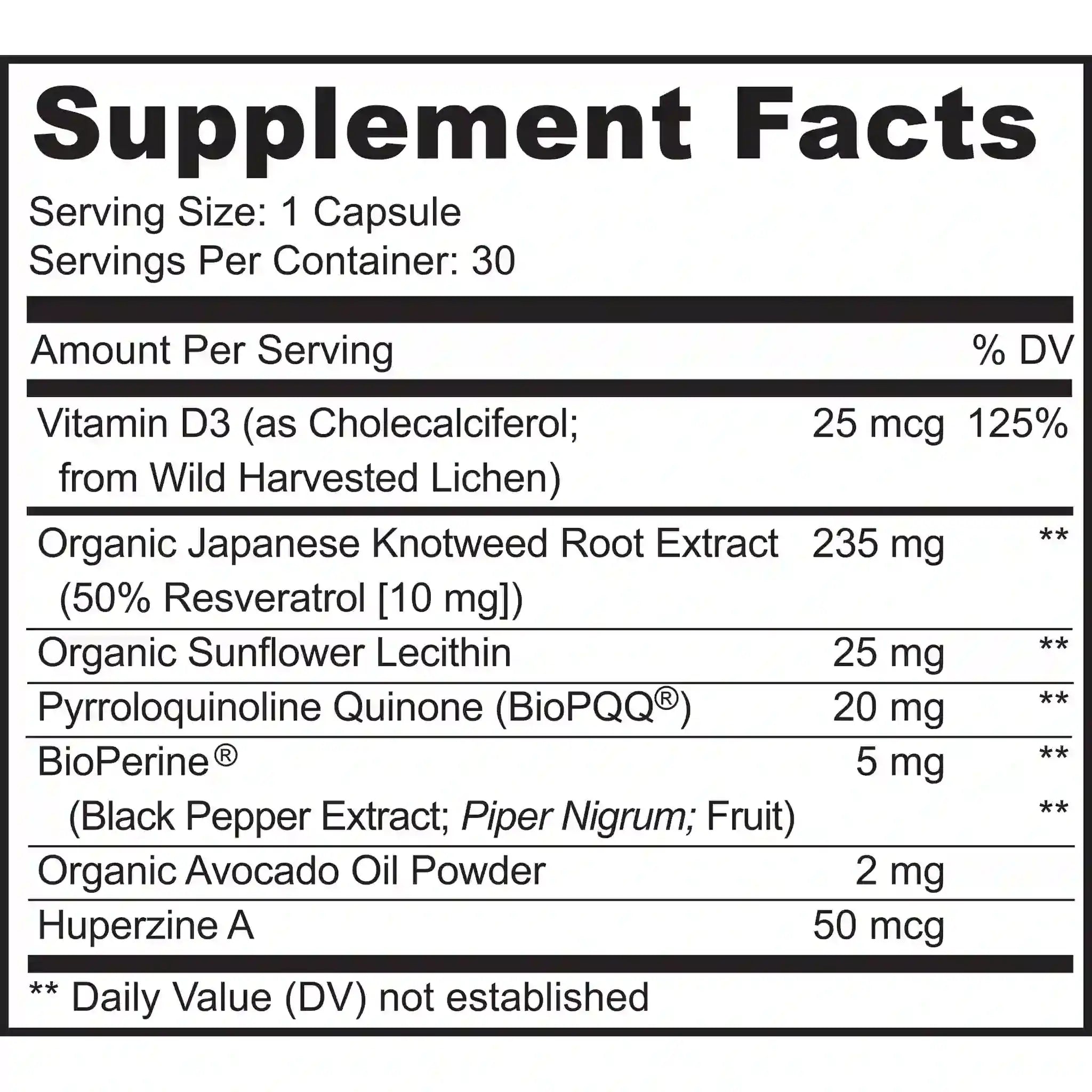 BioPQQ® 20mg Mitochondrial Energy & Memory Support