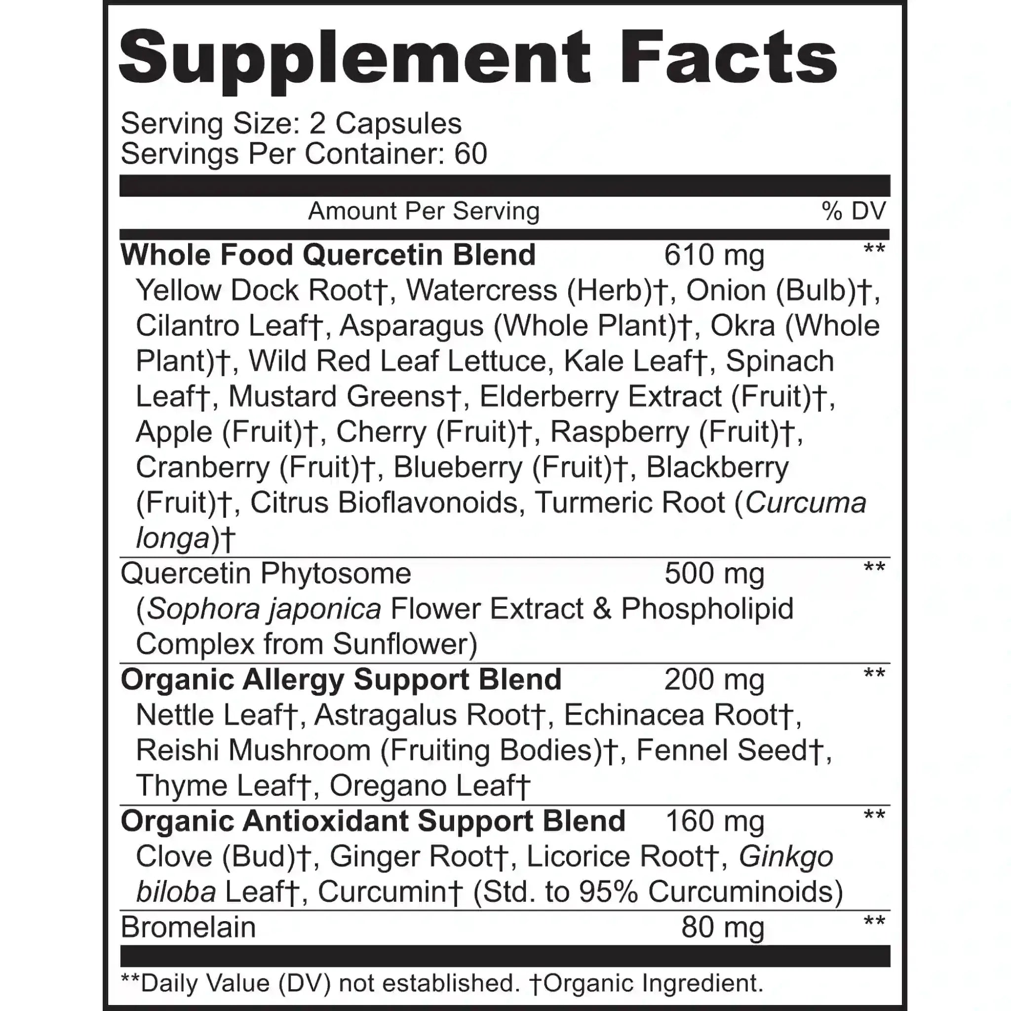Quercetin with Bromelain 500mg: Bioactive Phytosome