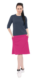 Modest A-Line Athletic Skort with Knee-Length Shorts - Swim & Sport Ready