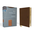 Niv, Thinline Bible, Compact, Leathersoft, Brown, Red Letter, Comfort Print