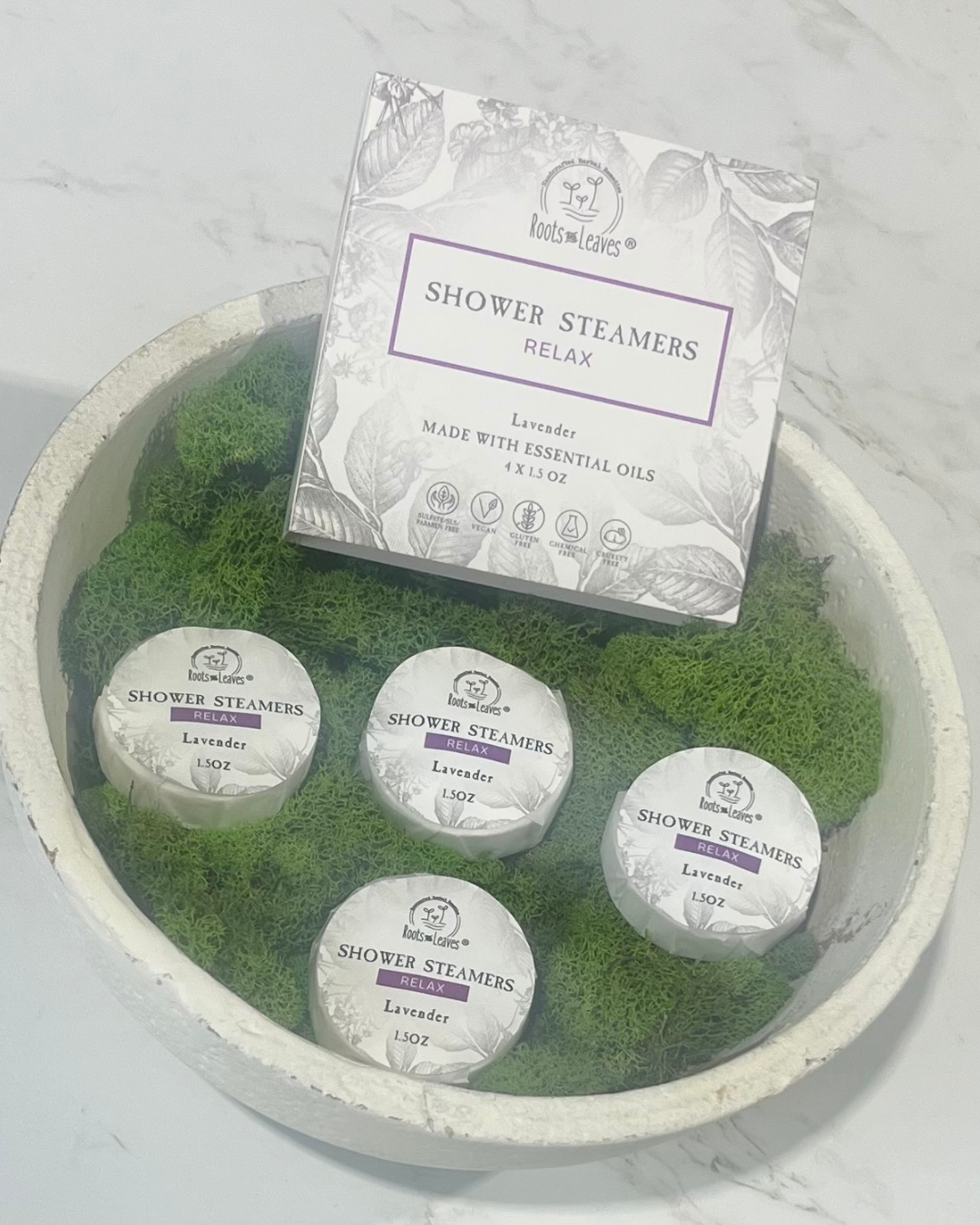 Shower Steamer & Bath Bomb - Relax / Lavender