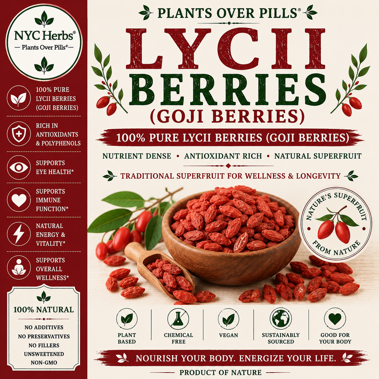 Lycii Berry (Goji Berry) | Vitality, Vision & Longevity