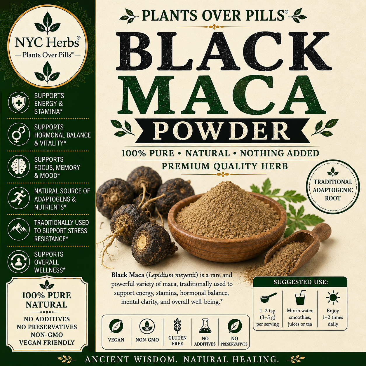 Black Maca | Energy, Stamina, Fertility & Mental Focus