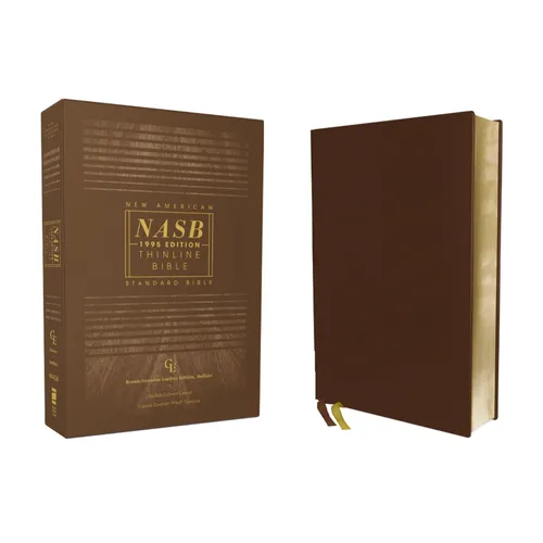 Nasb, Thinline Bible, Genuine Leather, Buffalo, Brown, Red Letter Edition, 1995 Text, Comfort Print