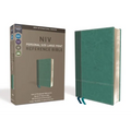 NIV, Personal Size Reference Bible, Large Print, Imitation Leather, Blue, Red Letter Edition, Comfort Print