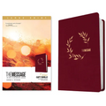 The Message Deluxe Gift Bible, Large Print (Leather-Look, Cranberry Laurels): The Bible in Contemporary Language