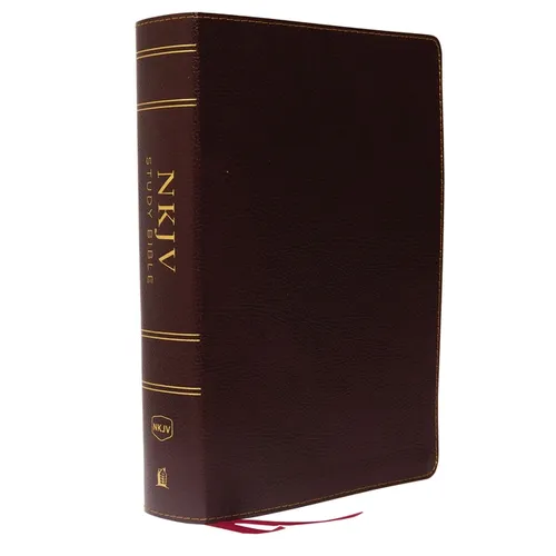 NKJV Study Bible, Bonded Leather, Burgundy, Full-Color, Comfort Print: The Complete Resource for Studying God's Word