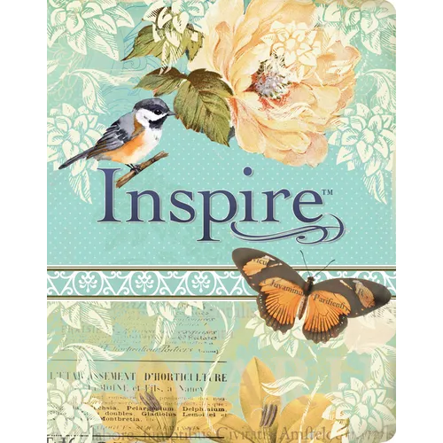 Inspire Bible Nlt, Filament Enabled (Leatherlike, Vintage Blue/Cream)